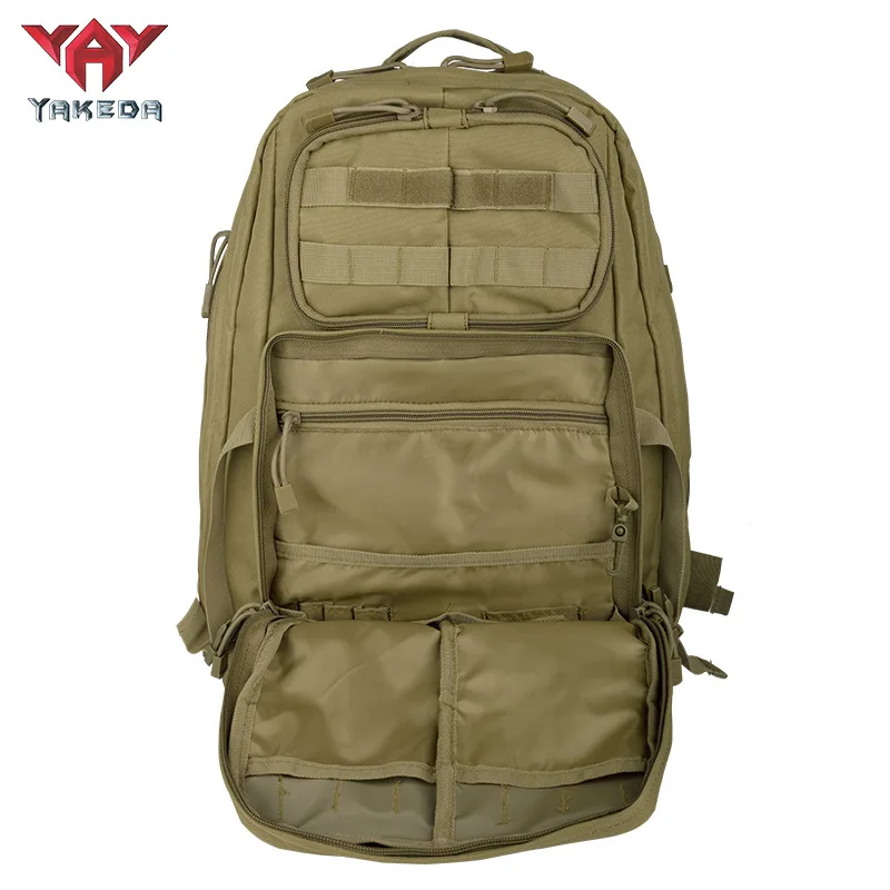 Imagem -02 - Mochila Tática Impermeável Yakeda Molle para Homens Esportes ao ar Livre Caminhadas Camping Trekking Caça Bolsa de Montanha 55l