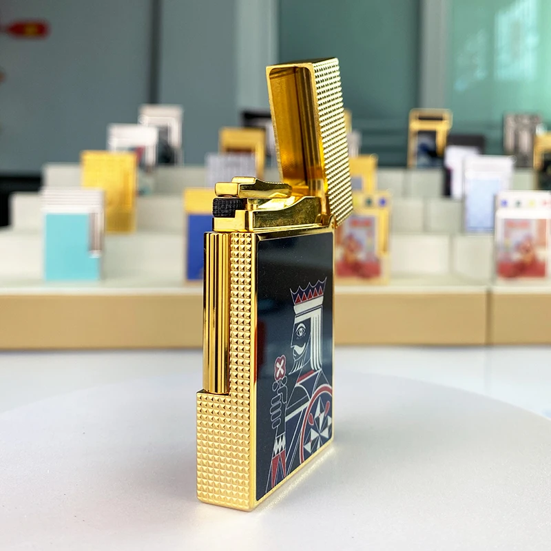 

New commemorative edition luxury butane lighter single and double flame flat tone natural paint smoker L2 series 19012