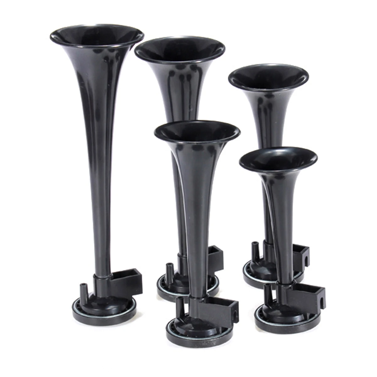 Black 5-Trumpet Air Horn Compressor Universal 12V 125dB DIXIE Musical Air Horn Dukes of Hazzard General-Lee Car Truck Boat