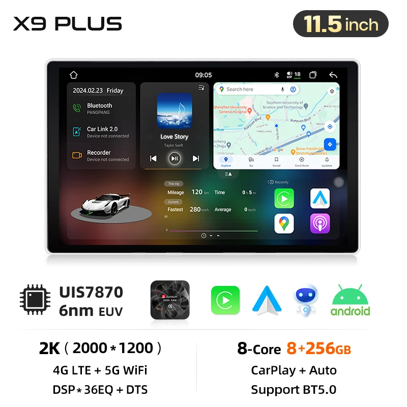 Junsun Autoradio voor Skoda Fabia 2 2007-2014 draadloze CarPlay Android Auto intelligente auto-systemen BT FM Geen 2din DVD