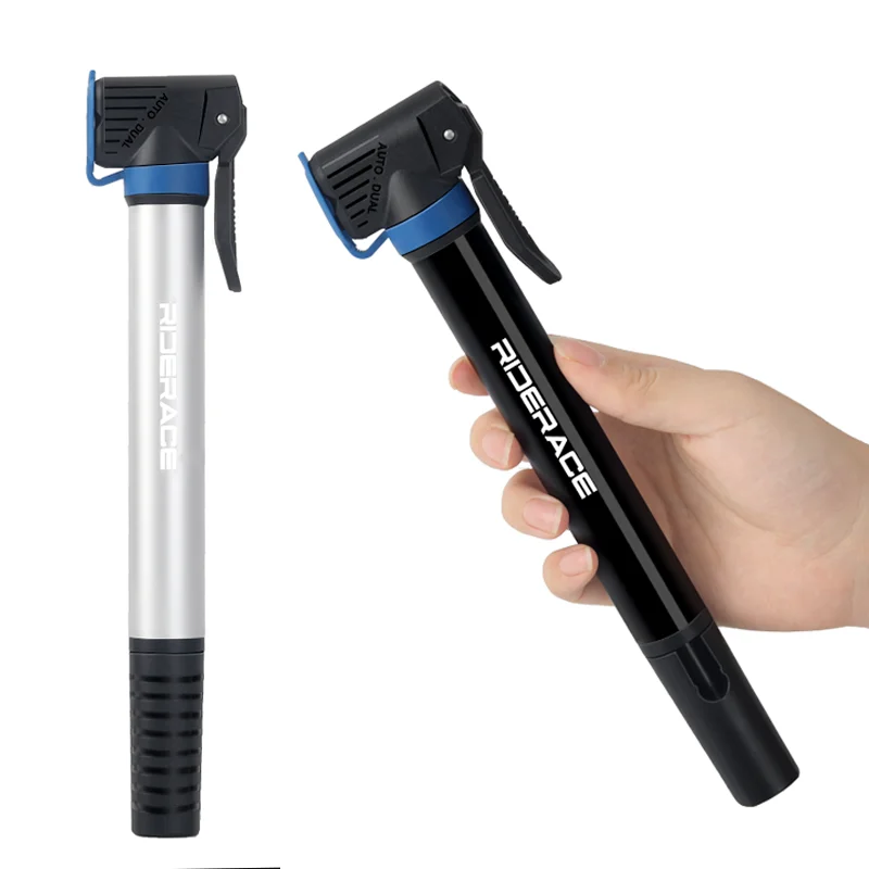AliExpress riderace Portable Bicycle Pump AV FV Valve MTB Road Cycling Tire Hand Air Pump Aluminum Alloy Bike Air Shock Pump Schrader Presta Valve