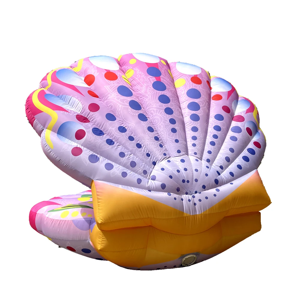 Colorful 3m/10ft Inflatable Stage Decoration Show Mascot Costume Sea Shell Oyster Balloon Summer Ocean Clams Advertising Event