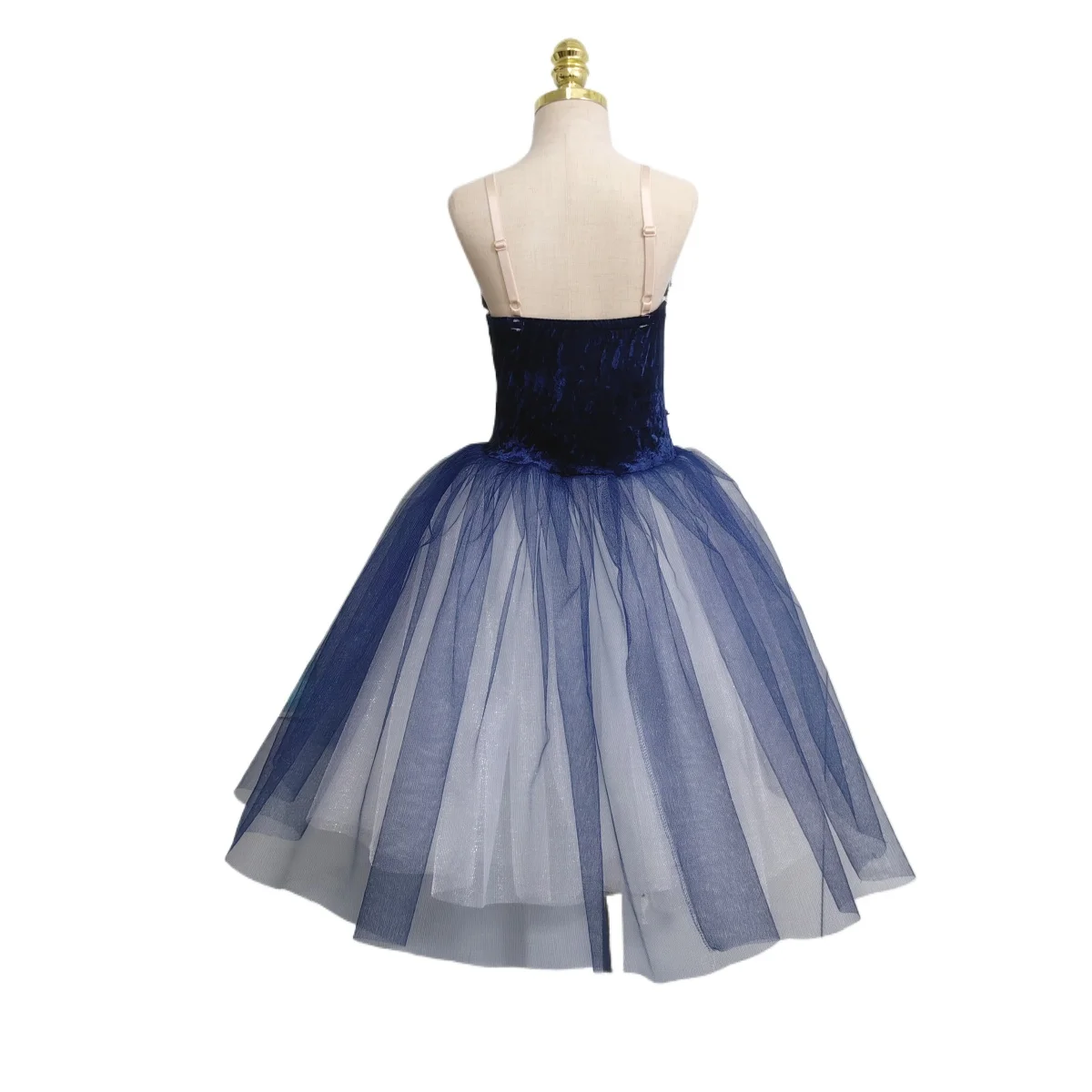 Faldas de tutú de Ballet azul, disfraces de actuación, Princesa, práctica de baile, vestido romántico largo