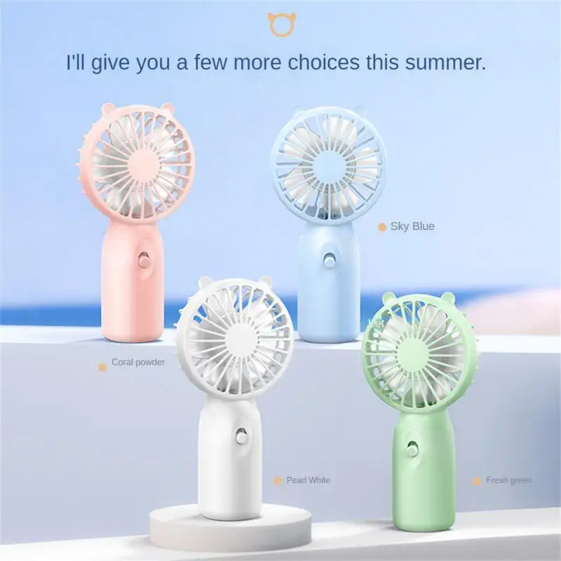 Small Fan Mini Portable Gift Desktop Standing Dormitory Home Outdoor Travel Home Supplies Fan Creative Cute Pet New Cool Air