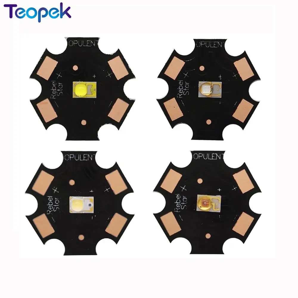 10pcs 3W High Power LED Light Emitter Chip LUMILEDS LUXEON Rebel White Warm White Red Green Royal Blue Amber Color On 20mm PCB