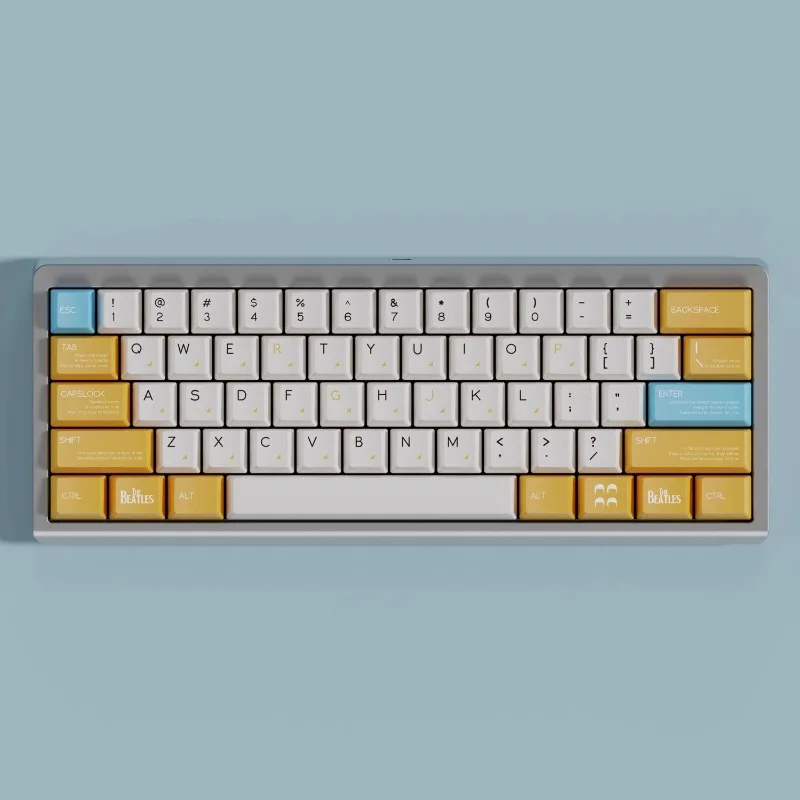 Mifuny Xingzhe Peripheral Mechanical Keyboard Keycaps Customized Cherry PBT Sublimation Yellow Fresh and Cute Office Keycaps