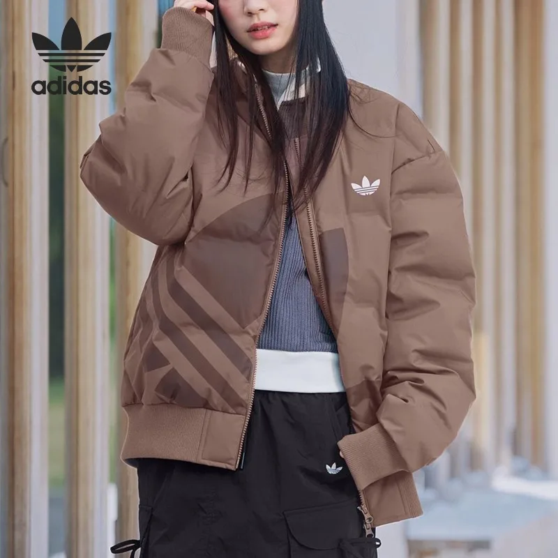 Adidas Clover Men's and Women's Warm Stand Collar Daily Down Jacket KF2475