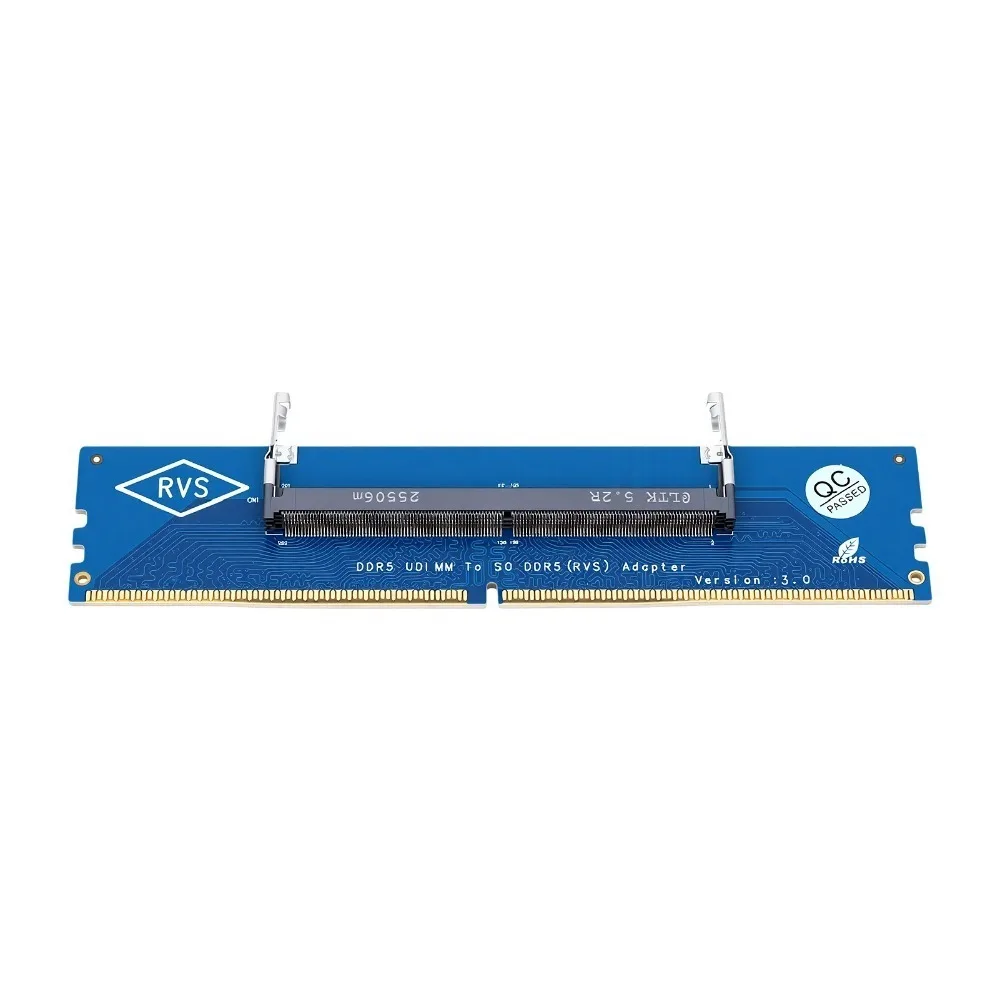 SO-DIMM to U-DIMM Memory Adapter Card DDR5 Memory Modules 5600MHz Speed Desktop Memory Adapter 5.24in×1.14in
