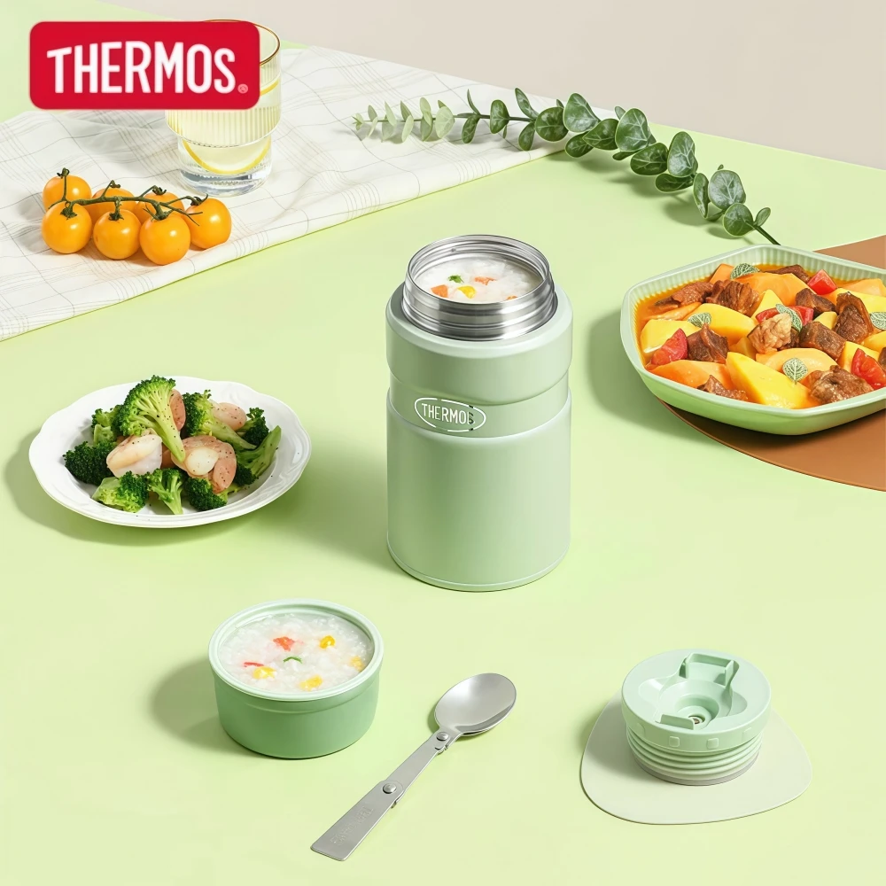 THERMOS Insulated Food Jar 720ml, 316L Stainless Steel, 24H Keep Hot Cold, Portable for Office Outdoor,Leakproof Lunch Container