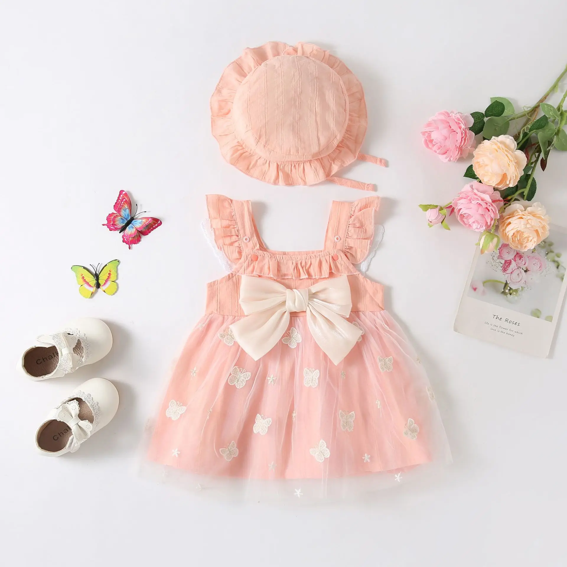 Girls Dress 2026 Spring and Summer New Baby Girl Countryside Style Dress Baby Children Princess Dress