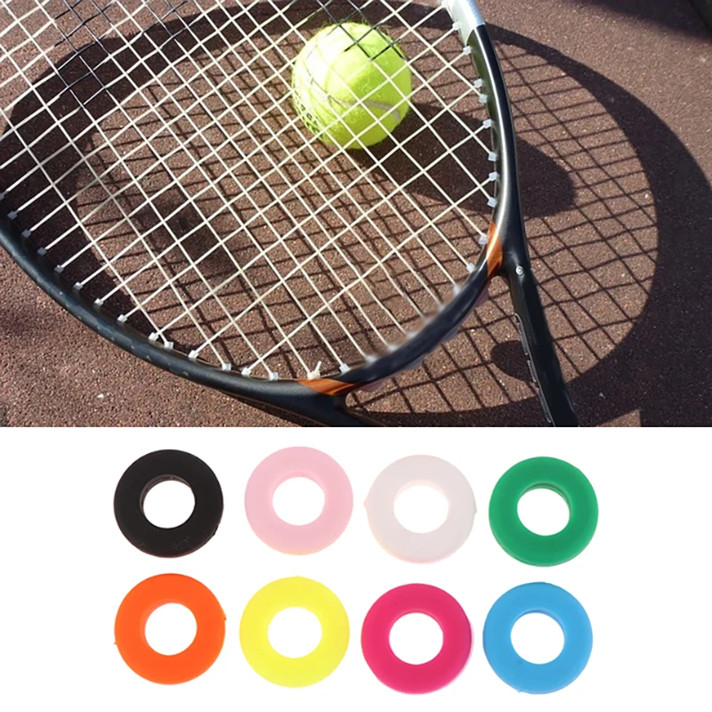 Raket tenis menyerap guncangan, 1 buah/8 buah peredam getaran profesional warna-warni peredam getaran aksesoris raket tenis