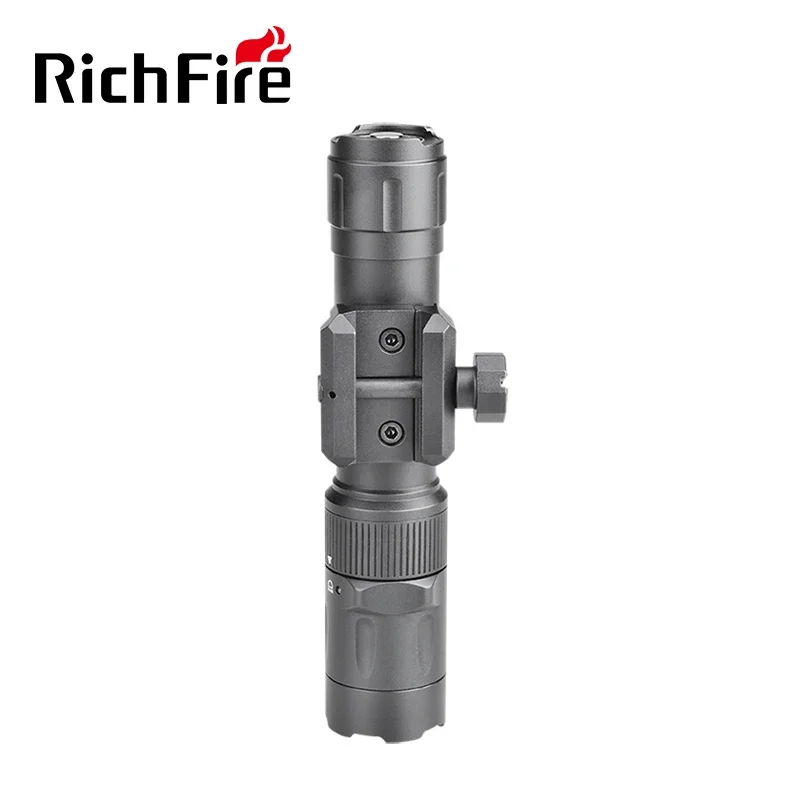 RichFire 전술 손전등 마그네틱 압력 스위치, 흰색 녹색 레이저 콤보, 21700 배터리, 20-22mm 마운트에 적합, 2000LM