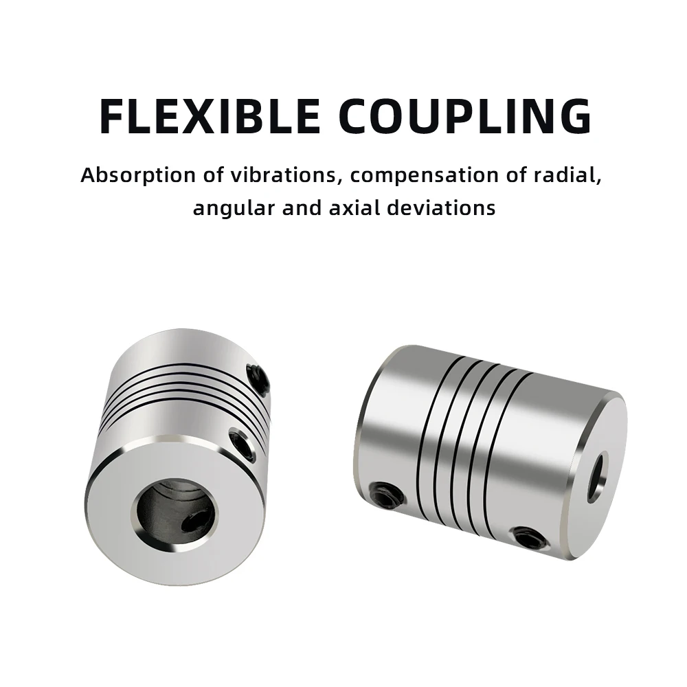 2pcs D19*L25 Aluminium Flexible Coupler CNC Stepper Motor Coupler Encoders Engraving Machine Coupling 3d Printer Accessories