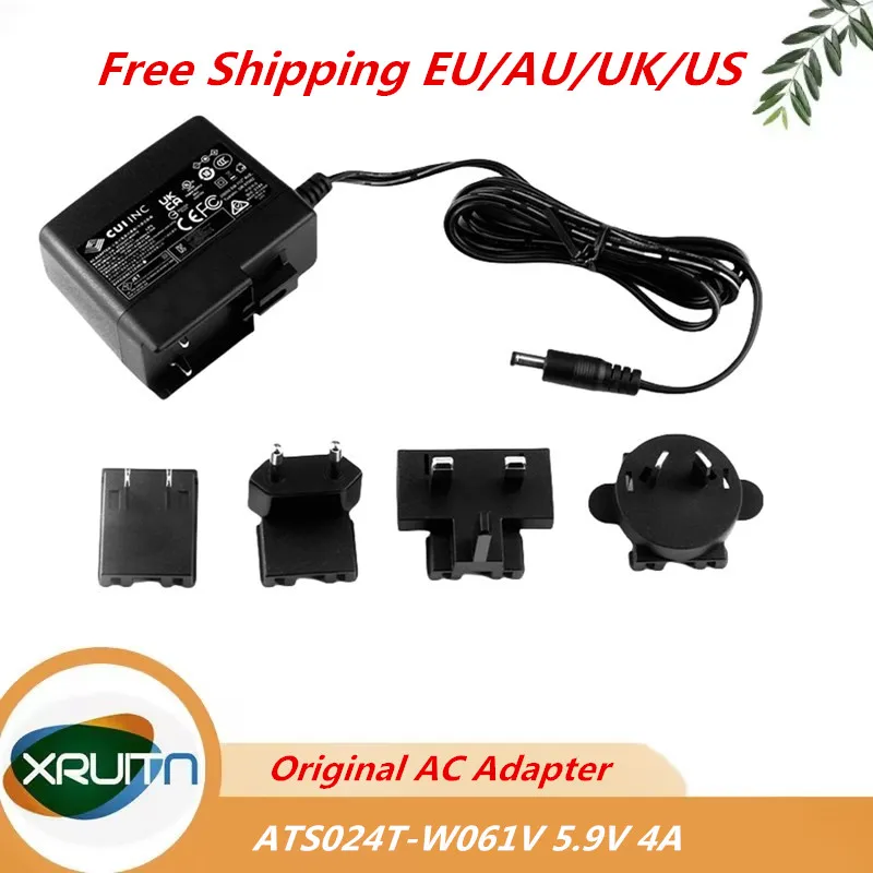 

Original ATS024T-W061V SMI18-5-V-P5 SMI36-5-V-P6 power adapter 5.9V4.0A 5V3A~5A charger US/EU/UK/AU plug
