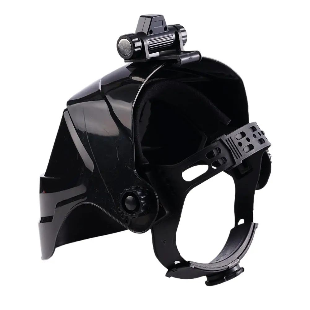 Maschera per saldatore per casco per saldatura con faro ricaricabile Maschera per saldatura elettrica con oscuramento automatico per processo di taglio per molatura di saldatura ad arco