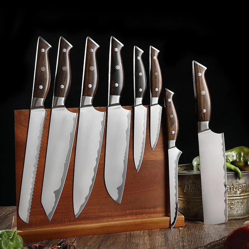 Professional Japanese Chef Knife Set Stainless Steel Forged Kitchen Santoku Fish Knives Butcher Meat Cleaver Boning Bread Knife