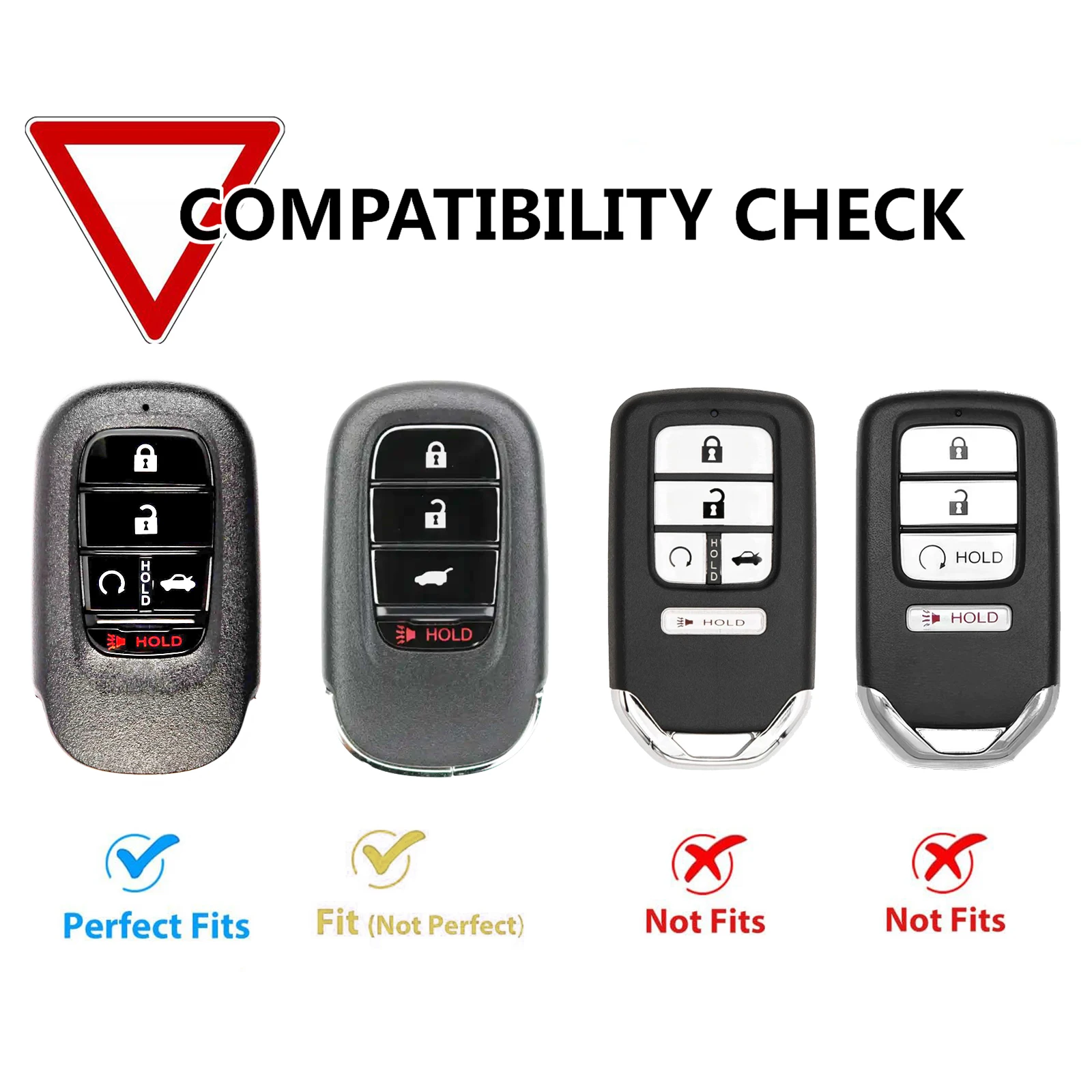Carbon Fiber Car Key Cover Case Shell For Honda Civic Accord Pilot HRV HR-V CRV CR-V 2022 2023 2024  keyless Remote Key Fob