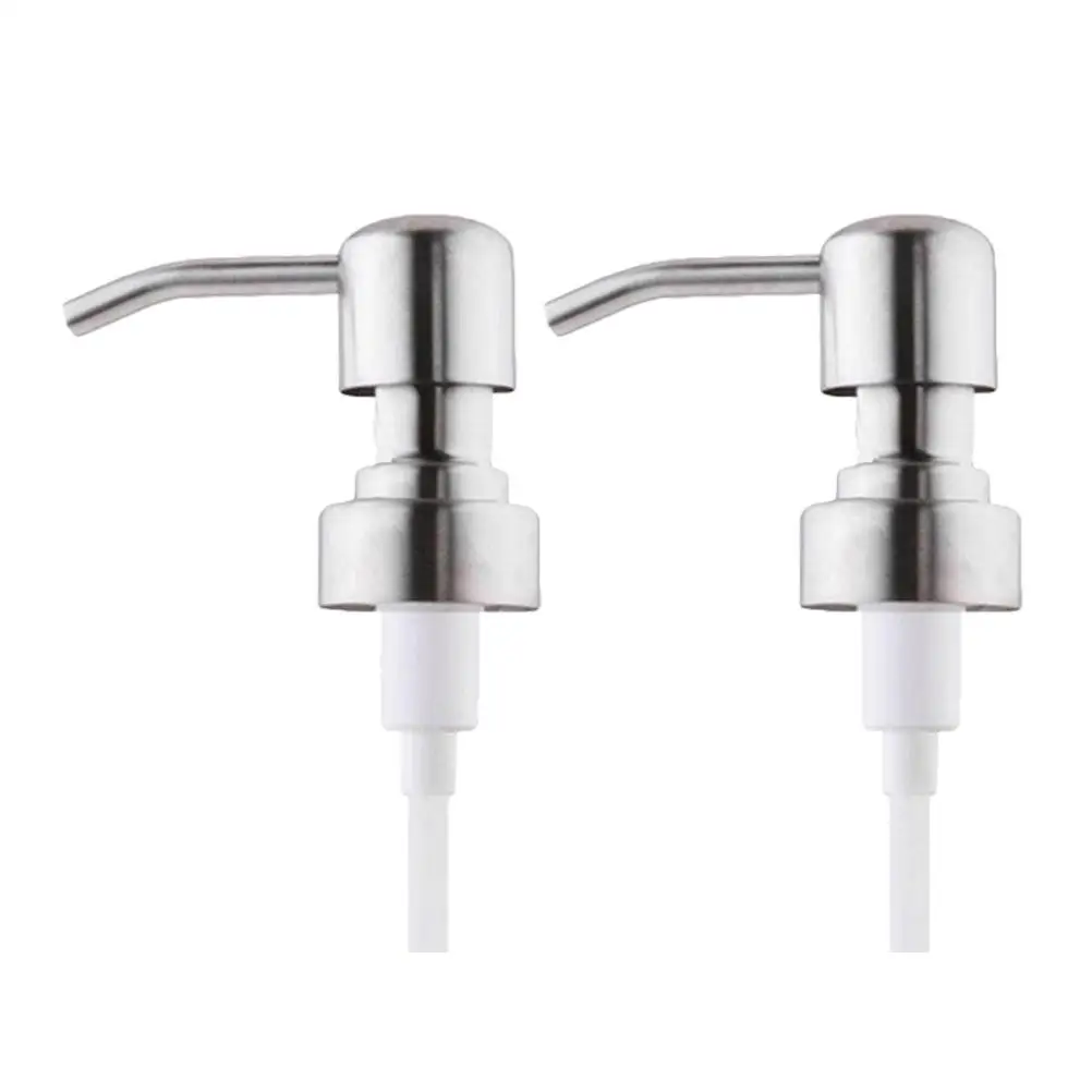 

2Pcs Stainless Steel Lids H Soap Dispenser Pump Travel Size Classic Design Compatible Most Bottles Long Lasting