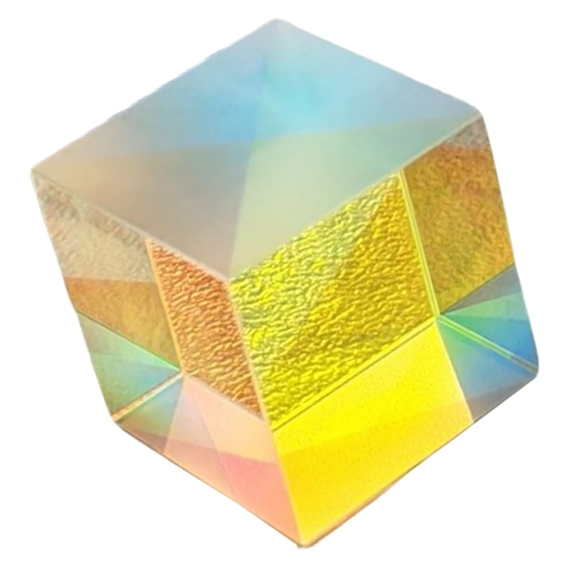 Q2Q4 Glass Cubes Prism Eye Catching Glass Prism Cubes for Photographic Beam Splitting