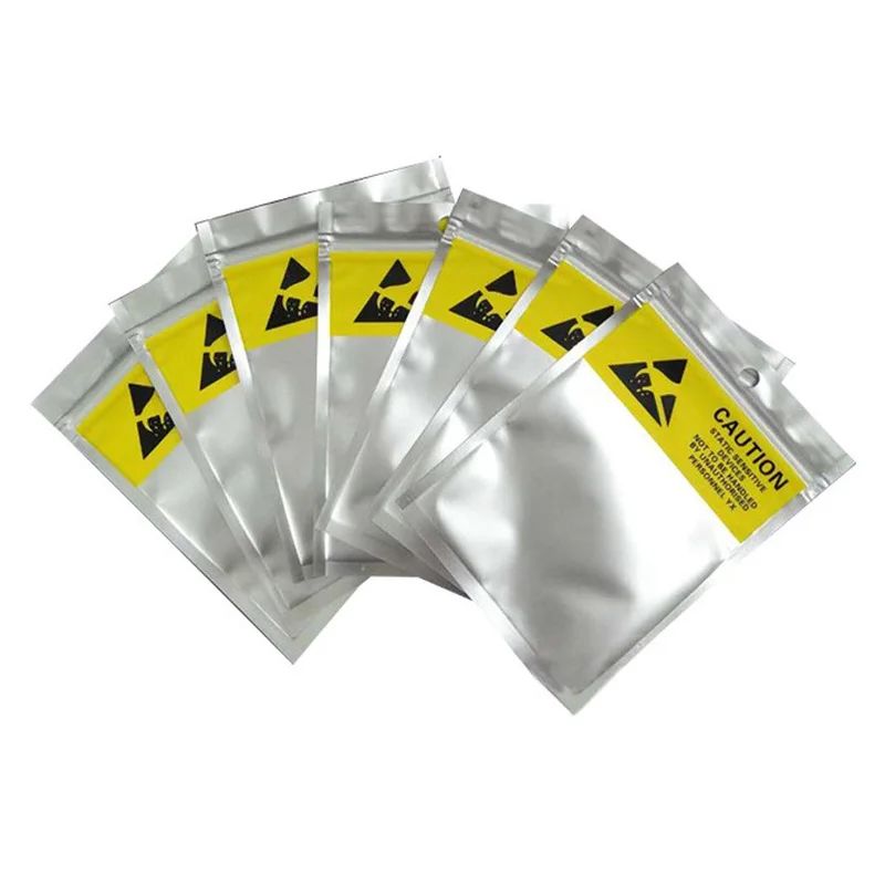 2000Pcs/Lot 4 Size Self Sealing Anti-Static Shielding Plastic Bag Electronic Batteries Anti Static Storage Bags ESD Wholesale