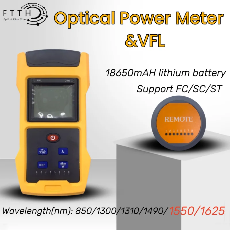 TL563 2in1Optical Power Meter With VFL -70to10dbm USB Charging 18650mAh Lithium Battery 6 Wavelength Visual fault locator