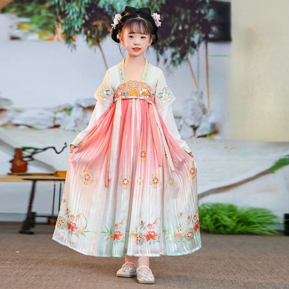 

Chinese Hanfu Girl Dresses Children Clothing Fairy Dress Kids Clothes Party Cosplay Performance Costumes Dance Wear Ethnic Style