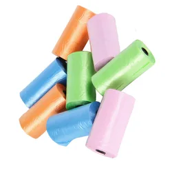 Color Random Disposable Portable Baby Diapers Abandon Bag Roll Home Plastic Garbage Pouches