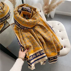 Winter Women's Scarf Luxury Design Double sided Cashmere Feel Scarf Warm Scarf Shawl