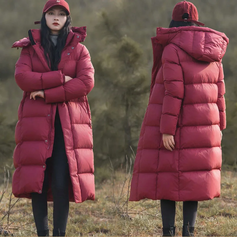 2025 여성용 새 겨울 따뜻한 후드 다운 재킷 고품질 95 화이트 덕 다운 여성용 다운 재킷 H620