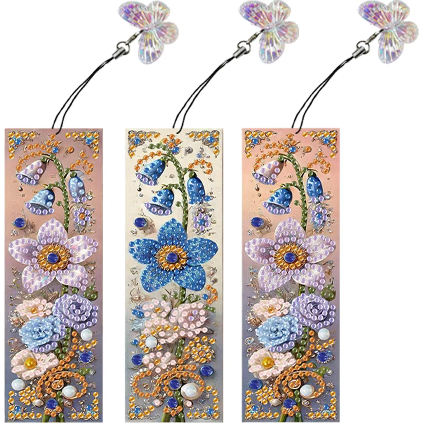 

Набор из 3 штук: Закладки для книг с бриллиантами неправильной формы в виде бабочек для творчества своими руками, идеальный выбор для начинающих, для использования дома и в офисе