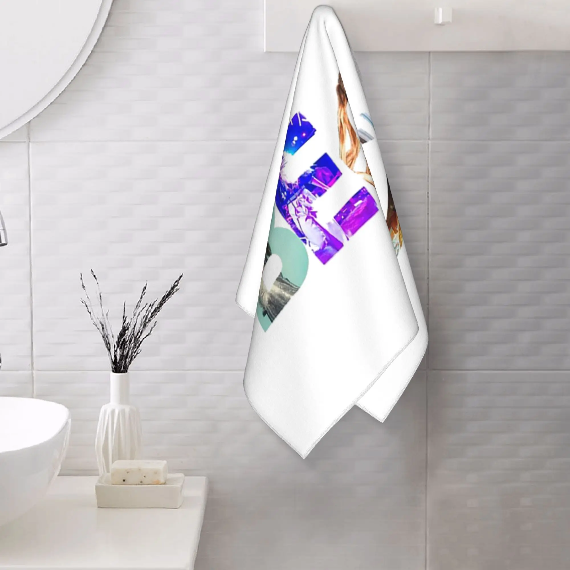 Custom becky hill classic sticker  Soft Face Towel Quick Dry Pool Bath Cotton Towels Absorbent Quick
