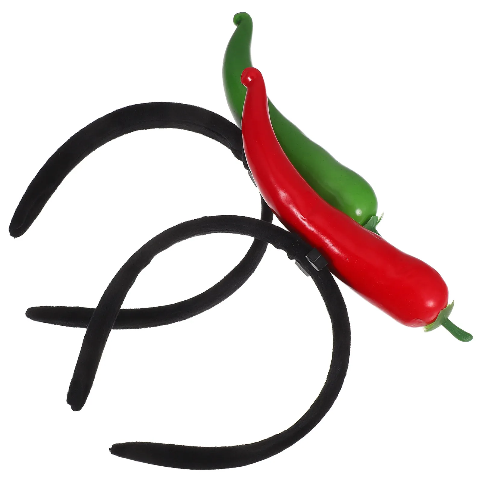 

Набор из 2-х повязок на голову в виде овощей: красный перец, забавная мультяшная повязка для волос для вечеринок, праздников и костюмированных мероприятий