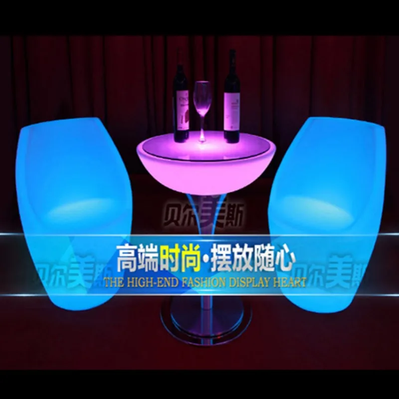 LED Luminous Creative High Foot Tables, Chairs, Bars, Round Tables, Stools, High Benches, Outdoor Furniture, Backchairs