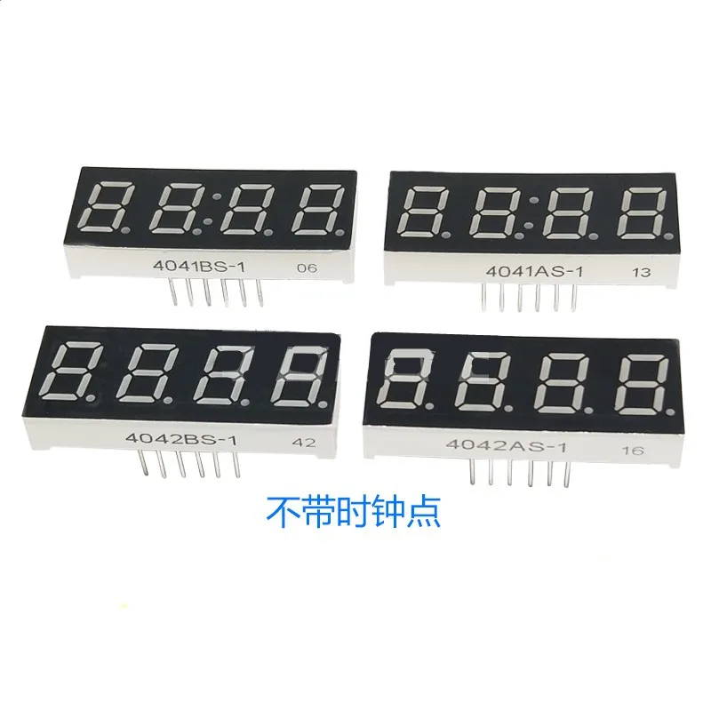 2PCS 0.4 Inch 4Bit Digital Tube Red With Clock Common Anode/Cathode 4042BH/AH 4041AS/BS New