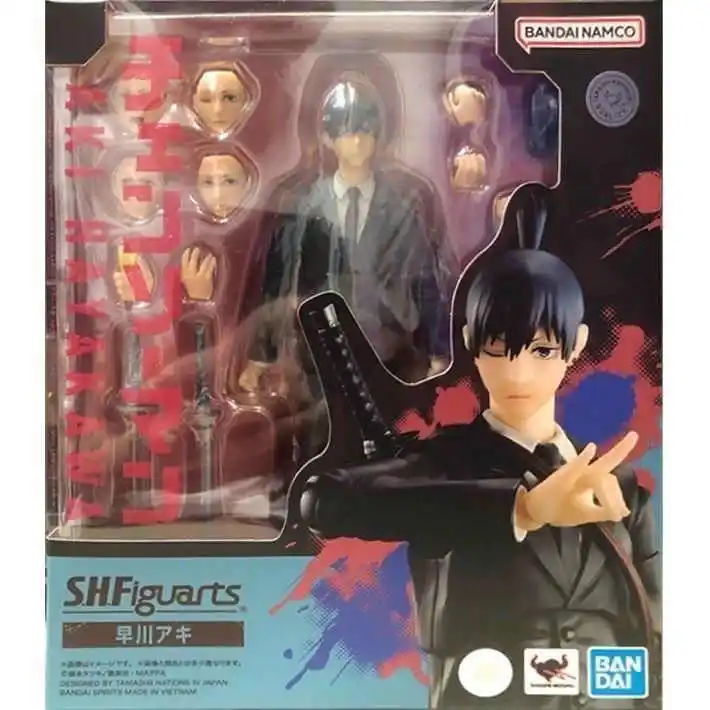 

Brand in Stock New Genuine Bandai NAMCO SHF Chainsaw Man Akira Hayakawa Articulated Anime Figure Model Toy Model Kids Toy Gifts