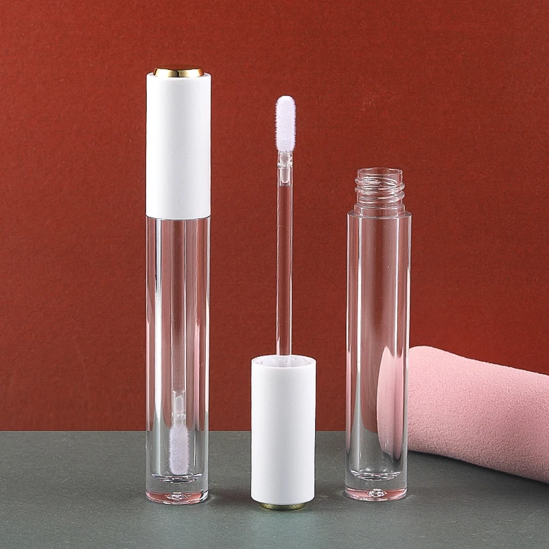 

5ml clear white round shape lip tube tin gloss balm essential oil honey booster salve moisture gel skin care cosmetic packing