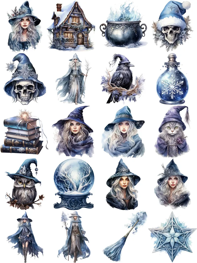 The Winter Witch Stickers Crafts And Scrapbooking stickers kids toys book Decorative sticker DIY Stationery