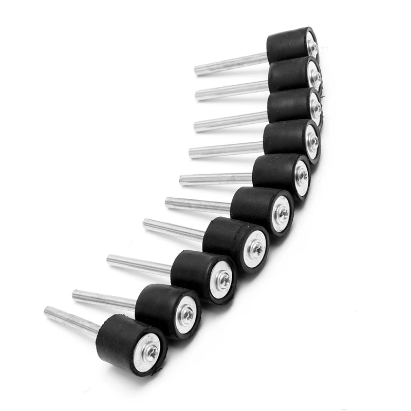 F92C 10pcs Drum Rubber Mandrels 1/8 "хвостовика для шлифовального рукава.
