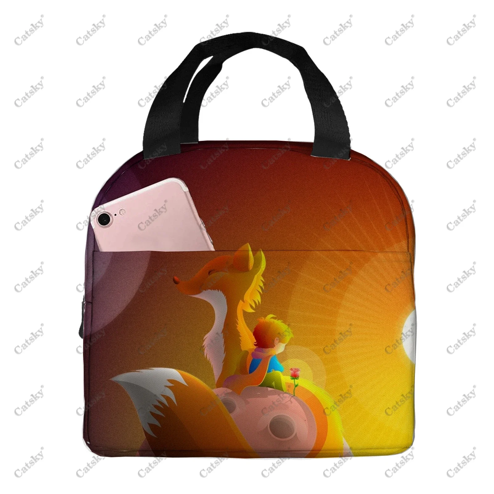 Little Prince   Portable Aluminum Foil Thickened Insulated Office Lunch Bag Waterproof Lunchs Bags Tote Bags