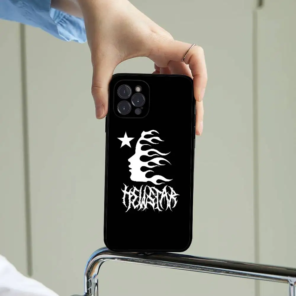 H-HELLSTAR-R Logo Phone Case For IPhone 17 16 15 14 13 12 11 Pro Max Plus Mini Soft Black Cover view 2