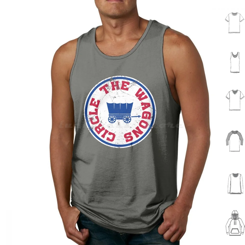 Kreisen Sie die Wagen, Vintage-blaue Tanktops Weste ärmellose Rechnungen Mafia Retro Vintage Fußball Rechnungen Mafia Josh Allen Josh