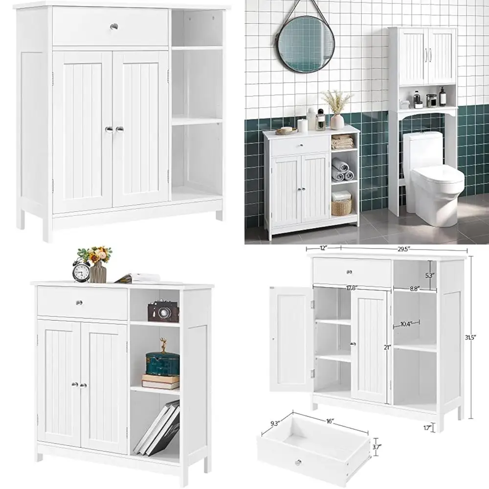 

большой отдельно стоящий кухонный шкаф для хранения вещей с дверцами, ящиками и регулируемыми полками.