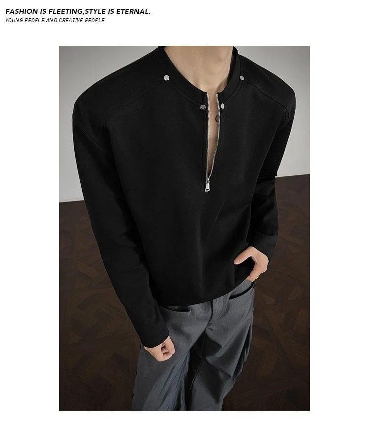 

Мужские худи без капюшона в стиле Y2K с графическим принтом, готическая эстетика, темная фэнтезия, культурные элементы, ночная сцена, черные базовые модели, полный альтернативный образ