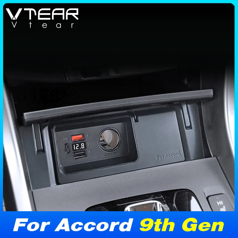 

For Honda Accord 9th Gen 2013-2019 Car cigarett lighter splitter plug adapter Fast Charging Interior Modification Accessories