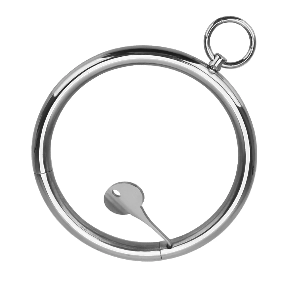 Slave Role Play Metal Handcuff Adult Games Restraint Bondage Wrist Ankle Cuff Stainless Steel Neck Collar Sex Toys For Women Men