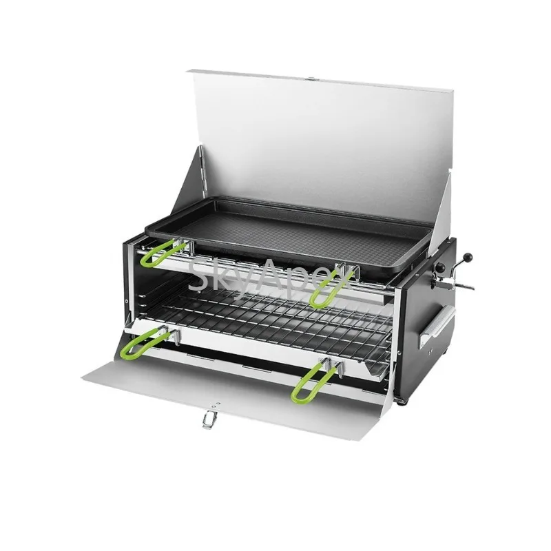Outdoor Courtyard Stainless Steel Gas Oven With Baking Pan  Clean Burning Portable For  Camping Trips  Picnics Family Gatherings