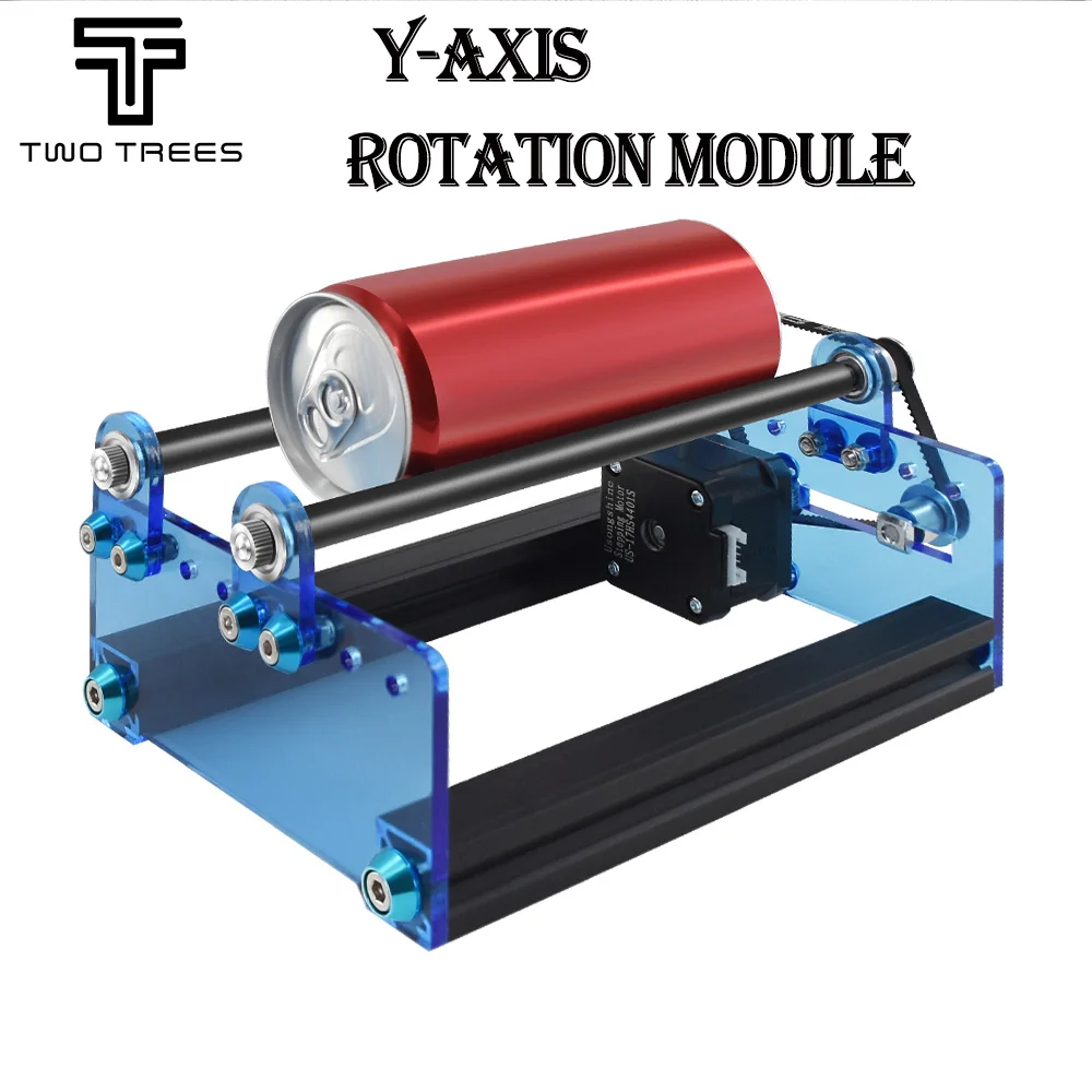 TWOTREES Universal Laser Engraver Rotary Roller Y-Axis Laser Rotary Shaft 360 Degree Rotating For Engraving Cylindrical Objects