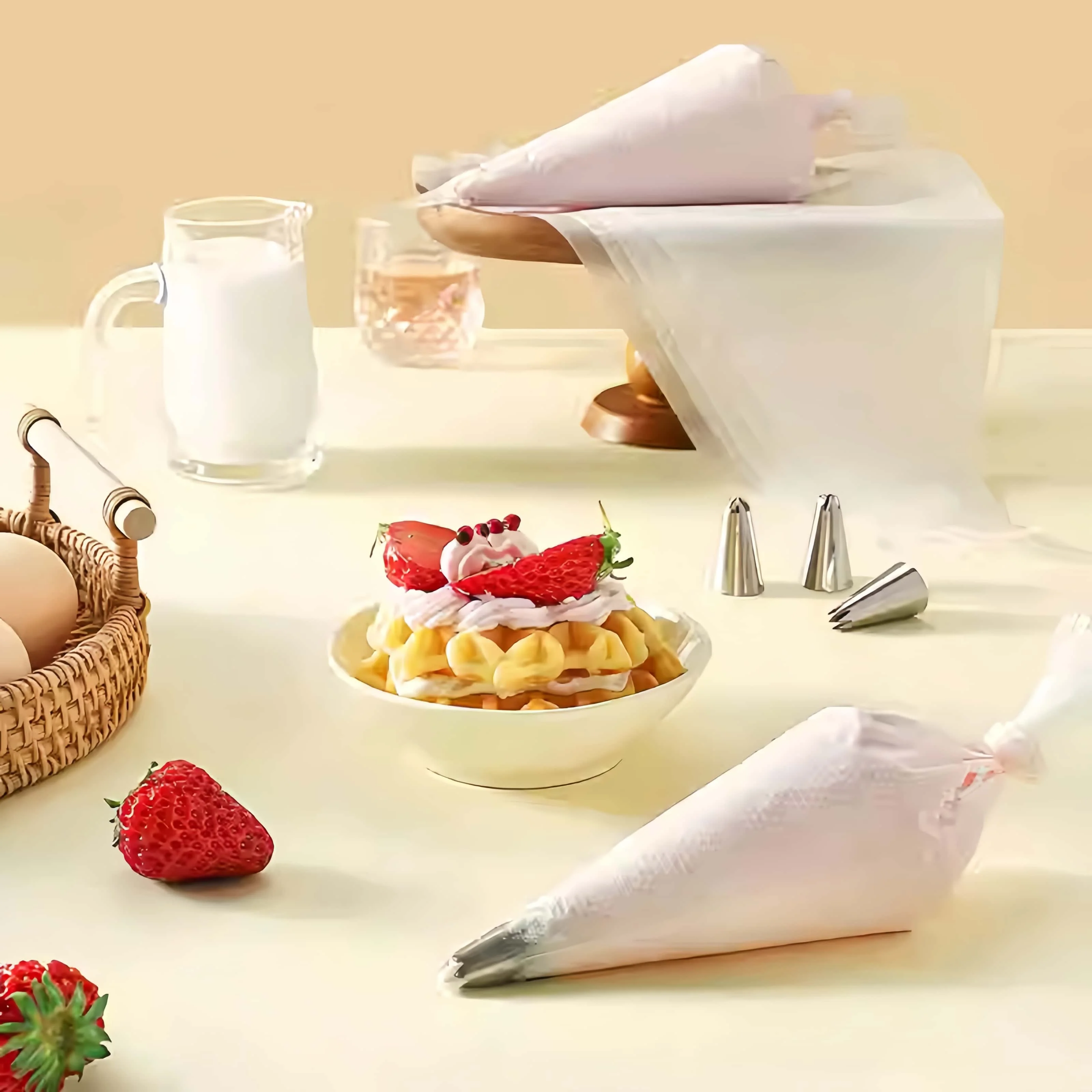 Easy Squeeze Piping Bags 100 Pcs, Non-Stick & Leak Proof. 27cm, for Home Baking, Smooth - Image 4