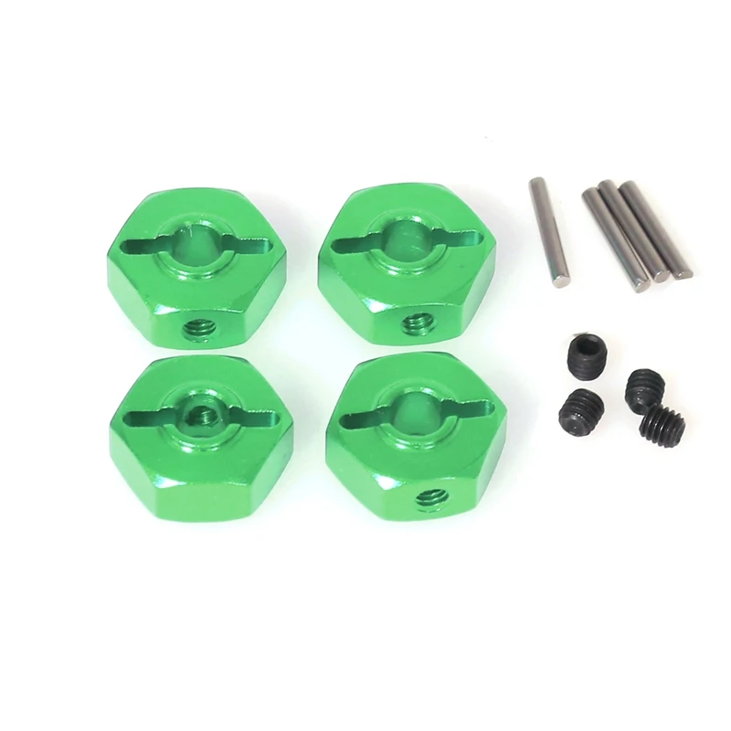 RC Car Upgrade Adapter Hexagon 12mm Kit for LOSI 1/18 Mini LMT 4X4 Brushed Monster Truck RC Car Upgrade Parts Green