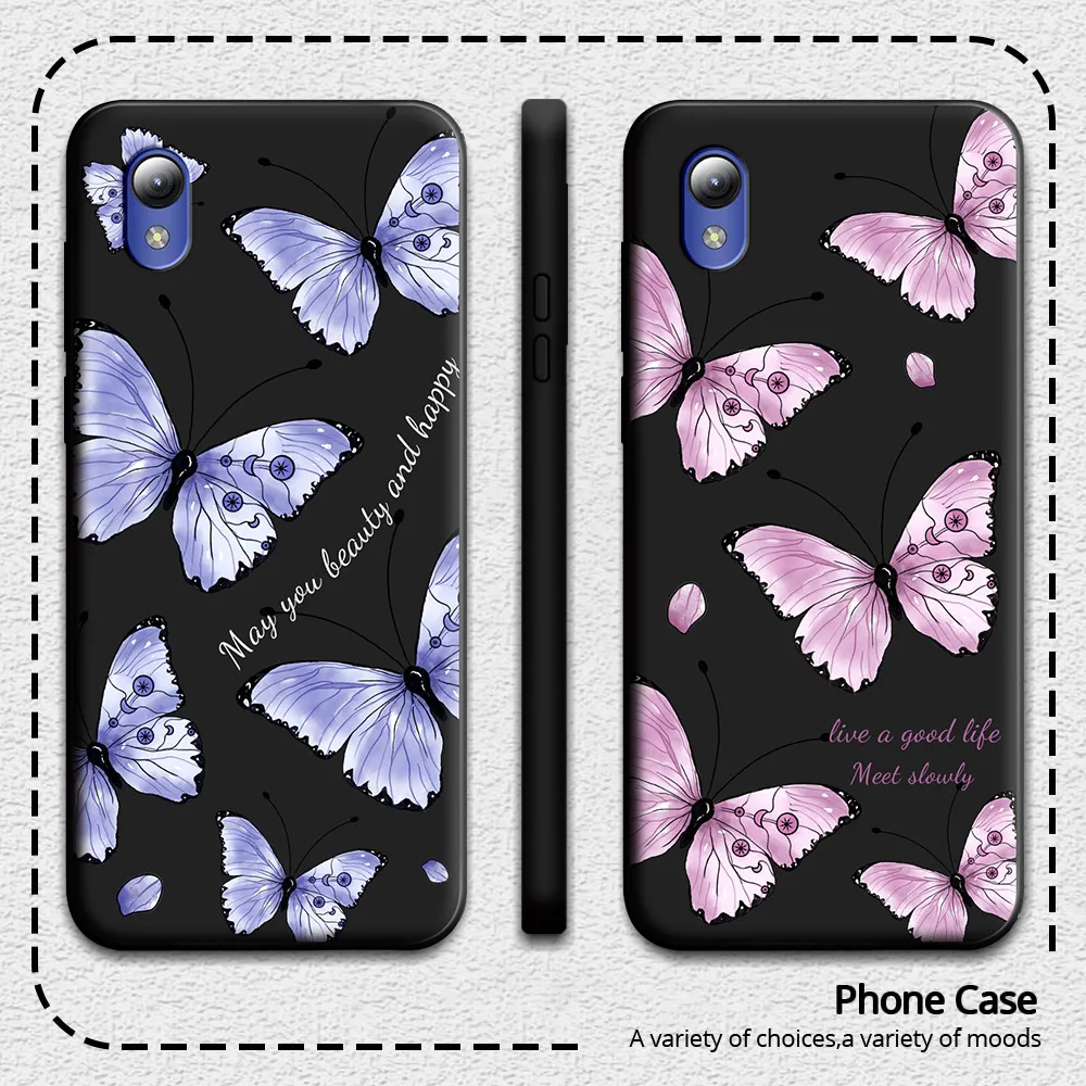 For ZTE A3 Plus A3 2019 2020 Case Floral Soft Silicone Couple Butterfly Phone Case For ZTE A5 2019 2020 New Design Protect Cover